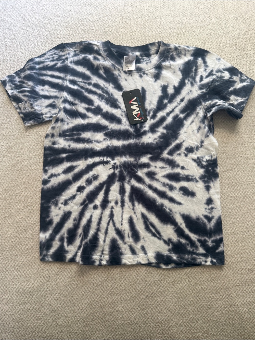 KMA Kids Navy and White Tie-Dye Tee